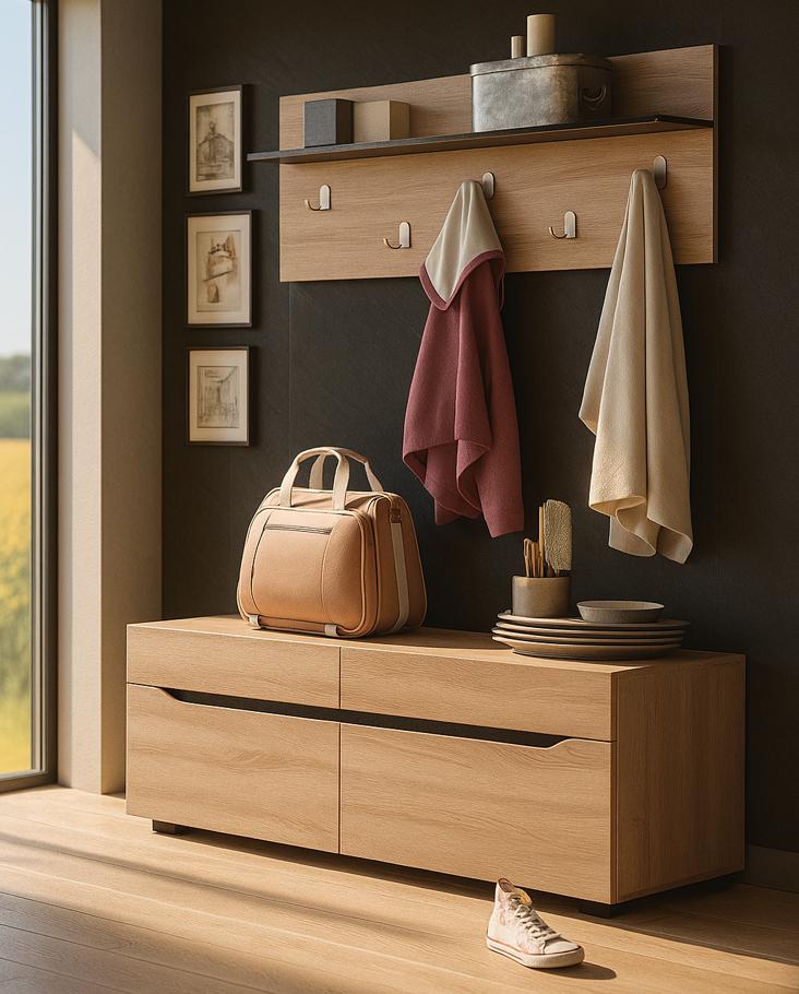 Прихожая Мастер Форм Аякс 1350х430х2000 мм Дуб сонома/Венге магия (06631+06736) - фото 1 Прихожая Мастер Форм Аякс 1350х430х2000 мм Дуб сонома/Венге магия (06631+06736) - фото 1