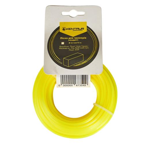 Леска для триммеров Кентавр квадрат 2,4 мм 15 м (11925772)