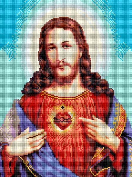 Алмазная мозаика ColorArt Икона Иисус 30х40 см (ST427)