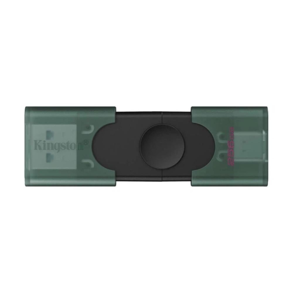 Флэш-накопитель Kingston 256 Гб DataTraveler DuoG2 USB-A + USB-C 3.2 Gen 1 Black/Green (34602834) Флэш-накопитель Kingston 256 Гб DataTraveler DuoG2 USB-A + USB-C 3.2 Gen 1 Black/Green (34602834)