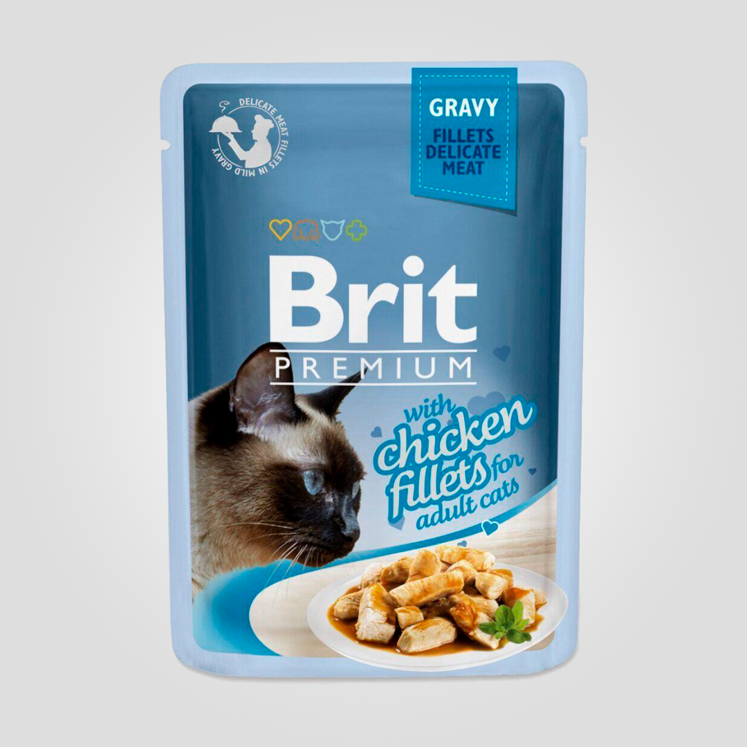 Корм вологий Brit Premium Cat Pouch для котів філе курки в соусі 85 г (20504676) Корм вологий Brit Premium Cat Pouch для котів філе курки в соусі 85 г (20504676)