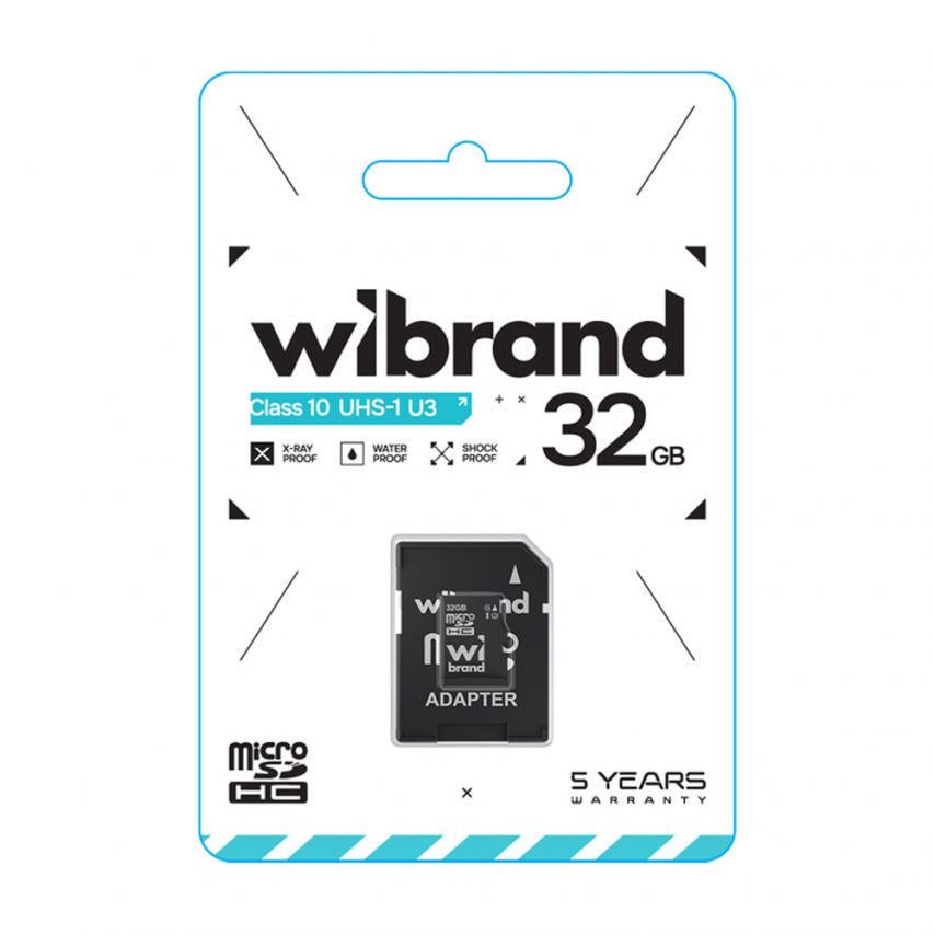 Карта памяти Wibrand MicroSDHC 32GB UHS-I Class 10/SD-адаптер - фото 2 Карта памяти Wibrand MicroSDHC 32GB UHS-I Class 10/SD-адаптер - фото 2