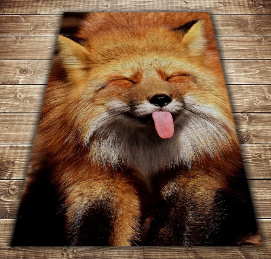 Плед с 3D принтом Веселый Лис 150х200 см (epi_0056) Плед с 3D принтом Веселый Лис 150х200 см (epi_0056)