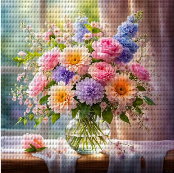 Набір для вишивання хрестиком JOZYSH Весняний букет 14CT канва Аїда з нанесеним малюнком 40x40 см (2903924717) Набір для вишивання хрестиком JOZYSH Весняний букет 14CT канва Аїда з нанесеним малюнком 40x40 см (2903924717)
