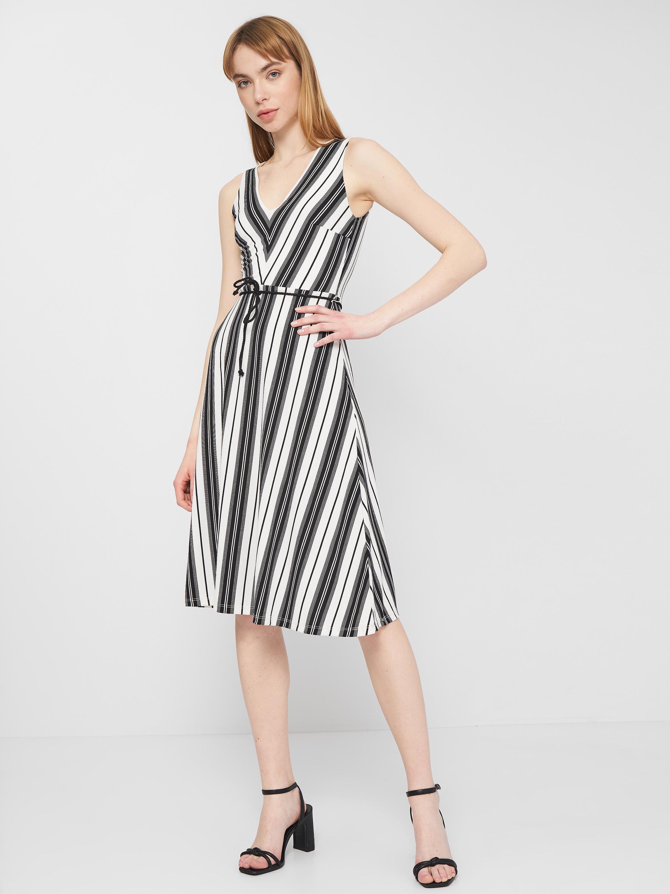 Платье H&M Полоска XS Бело-черный (517785340)