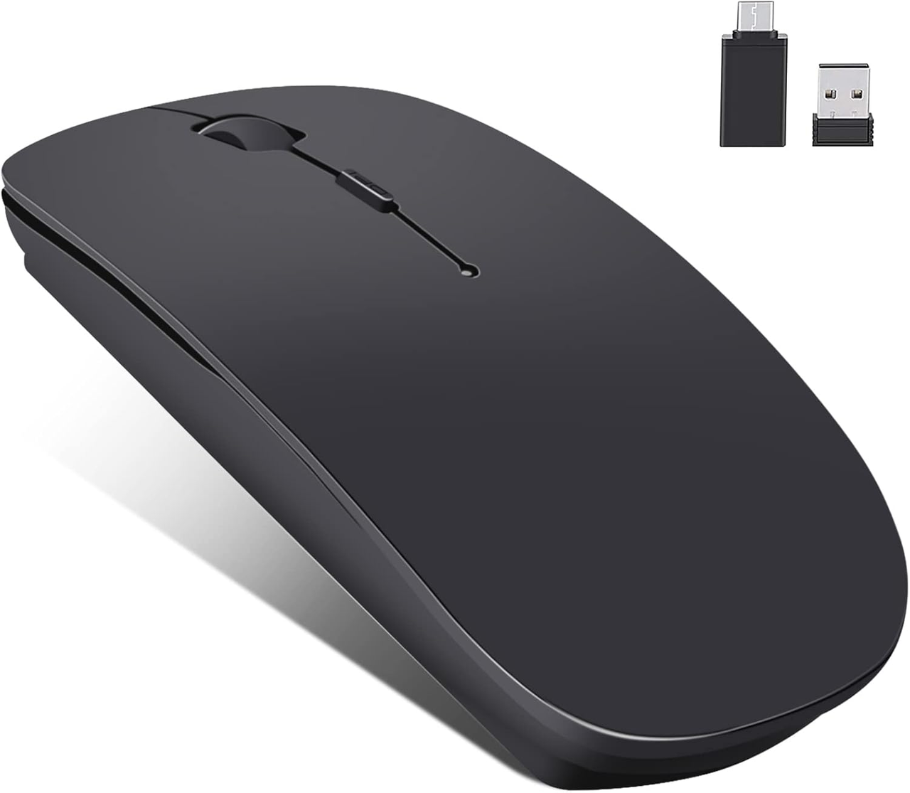Комп'ютерна мишка LEAPEST Dual Mode з адаптером Type-C Black (3050791115)
