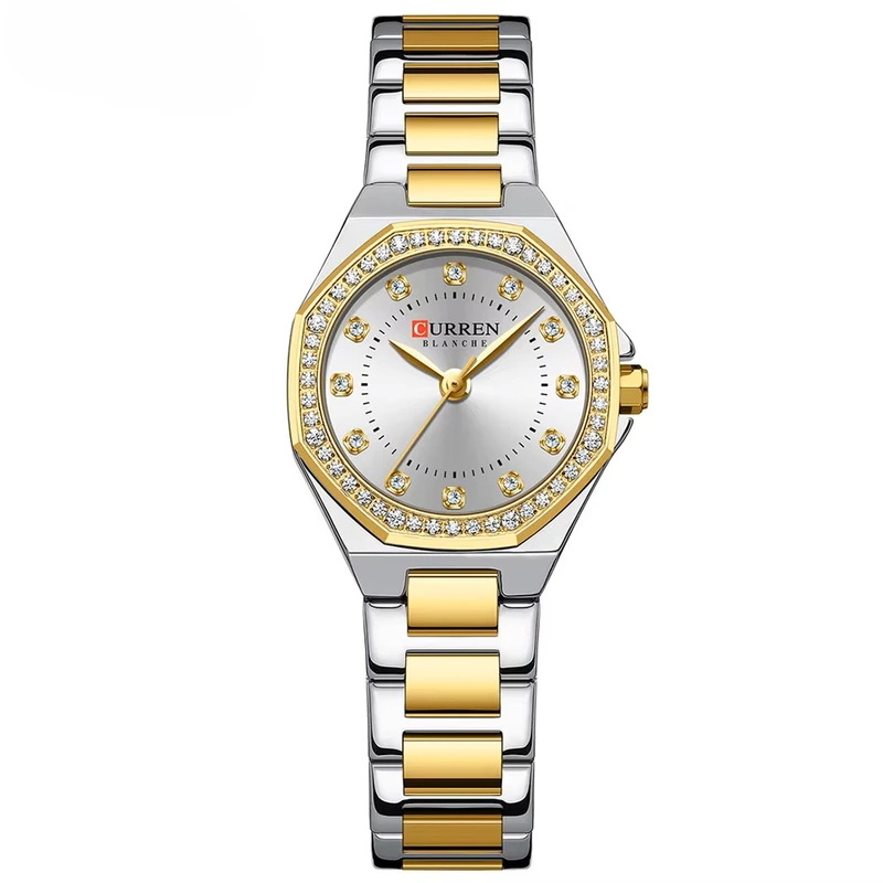 Наручний годинник Curren 9100 Silver/Gold/White