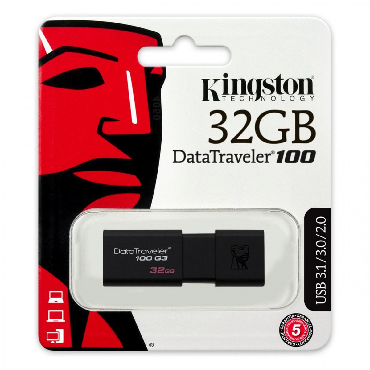 Флеш-память USB Kingston DataTraveler 100 DT100G3/32GB USB 3.1 - фото 5 Флеш-память USB Kingston DataTraveler 100 DT100G3/32GB USB 3.1 - фото 5