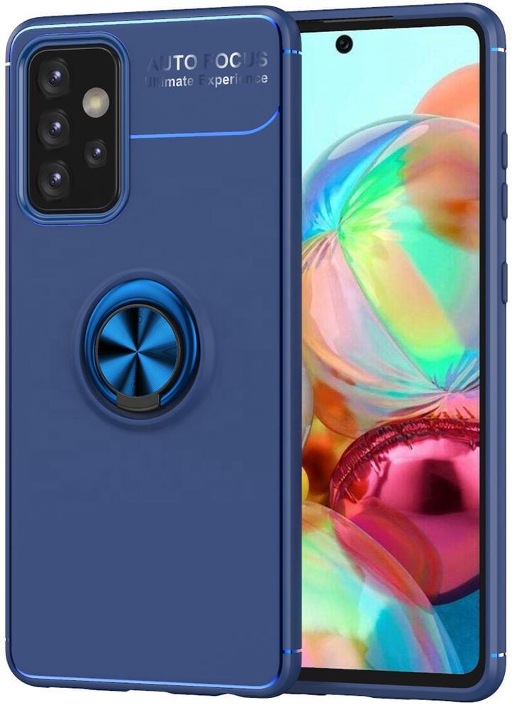 Чехол с кольцом Auto Focus для Samsung Galaxy A72 A725 Blue (20989-28)