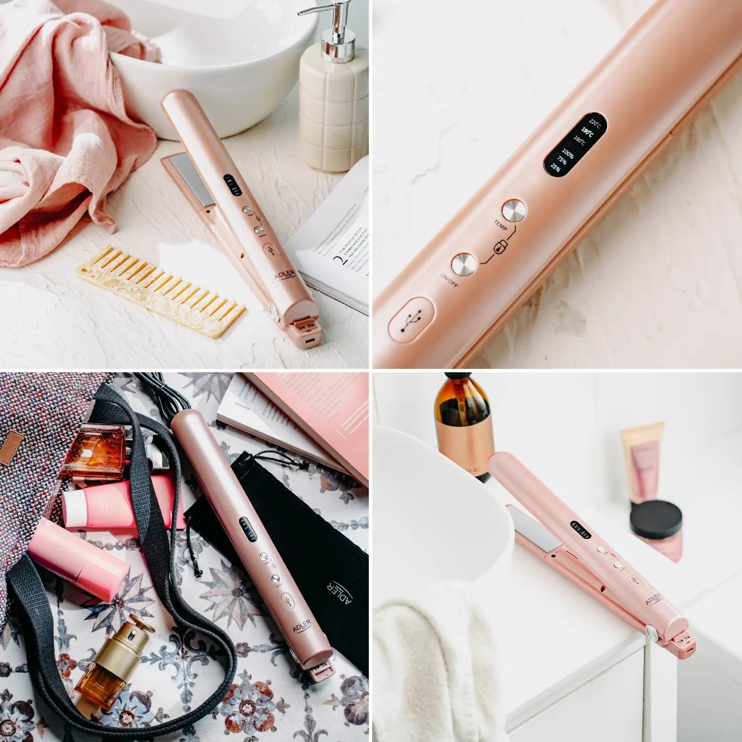 Випрямляч для волосся Adler AD 2327 до 220 °C USB зарядка (04050) - фото 16 Випрямляч для волосся Adler AD 2327 до 220 °C USB зарядка (04050) - фото 16