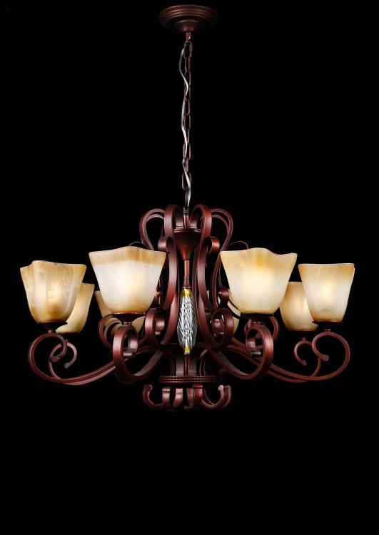 Люстра с плафонами Ray L0982/8 Red/GT (IR006839)