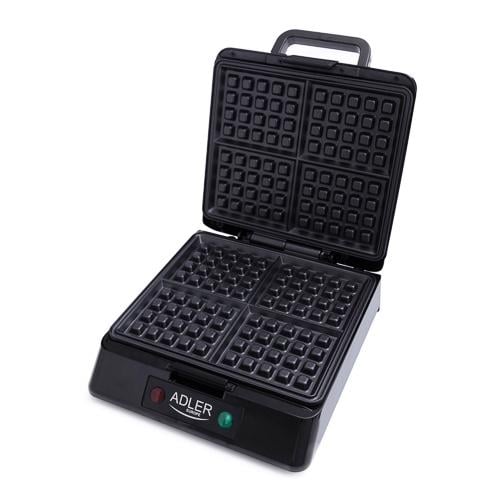 Вафельниця Adler AD 3036 1500W Black/Silver - фото 2