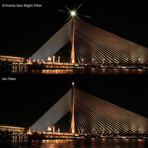 Світлофільтр регульований зірковий STAR 4-8 K&F Concept Variable Star 4-8 18-шарове покриття 72 мм - фото 5