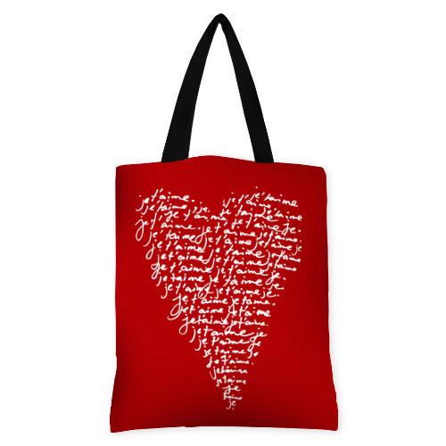 Сумка женская тканевая Presentville Сердце Je t'aime (SV IL009 BL)