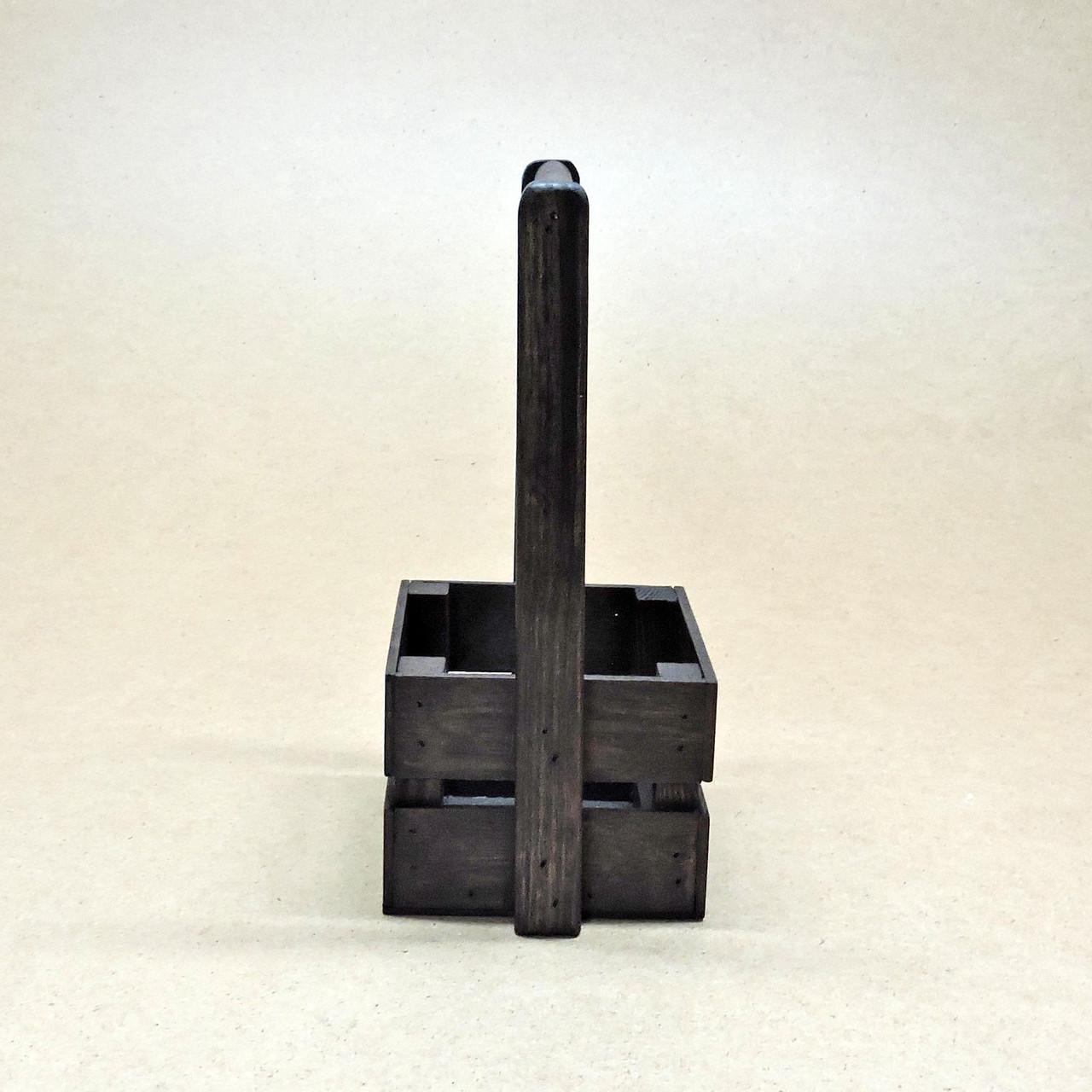 Корзинка подарочная из дерева Шервуд 12х12 см Венге (ПДК-0021112) - фото 4 Корзинка подарочная из дерева Шервуд 12х12 см Венге (ПДК-0021112) - фото 4