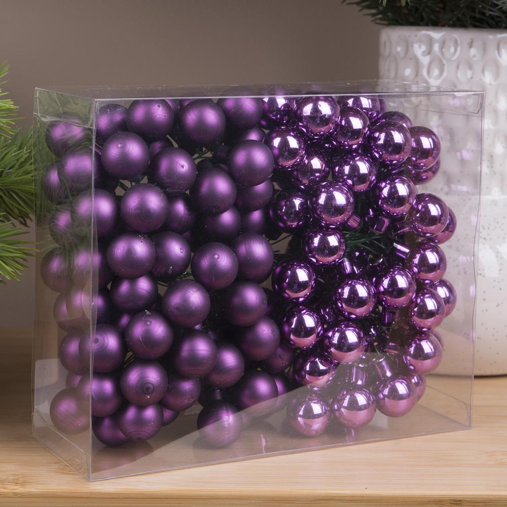 Шарики на проволоке из стекла 2 см Purple (2603-1)