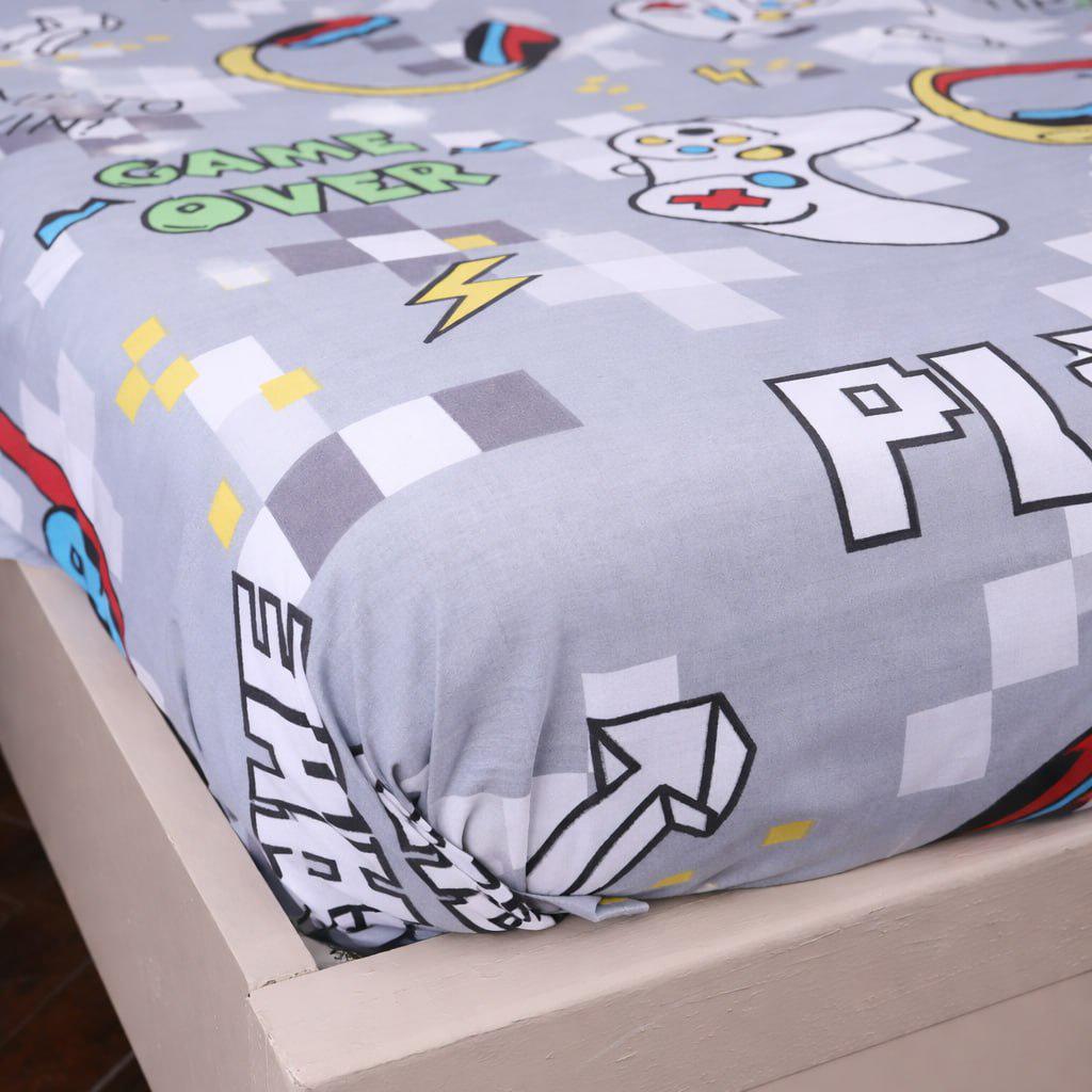 Простынь на резинке Pixel Game бязь 80х190х25 см (200220311)