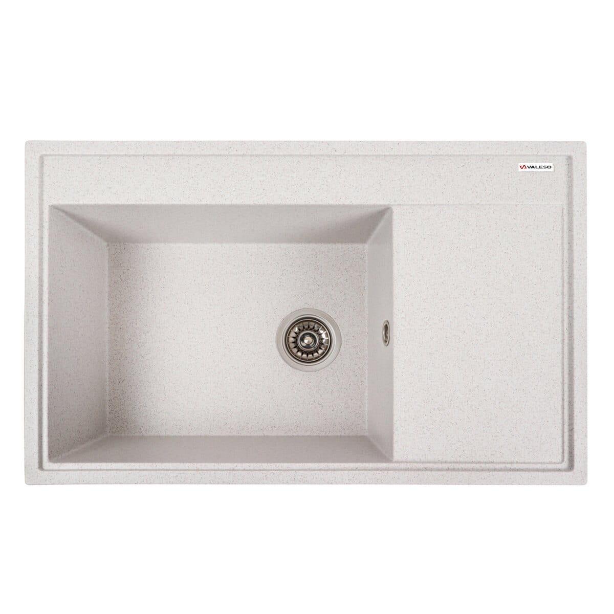 Мойка гранитная Valeso Azurit 790х500 врезная прямоугольная Белый матовый (PLTM-SP000047238)