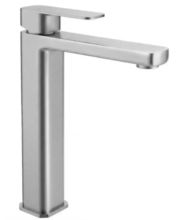 Змішувач для умивальника високий Rea Arlo Brushed Nickel (REA-B4588)