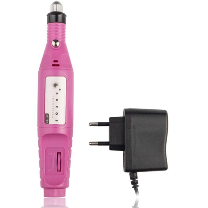 Фрезер-ручка для маникюра портативный BUCOS ZS-100 20000 об/мин 6 фрез Pastel pink