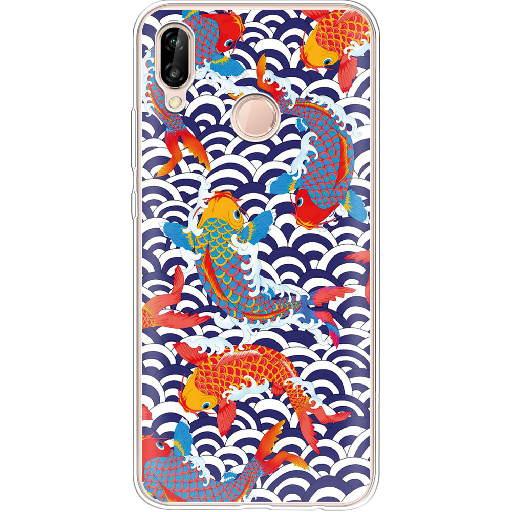 Чехол Boxface Huawei P20 Lite Koi Fish Прозрачный силикон (33127-up2477-33127)