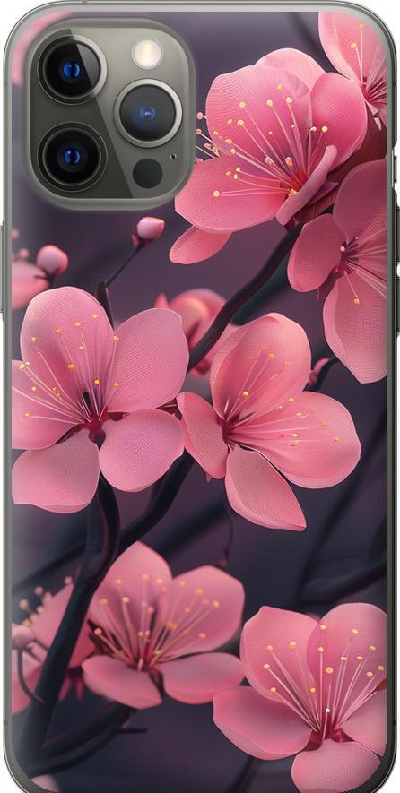 Чехол на iPhone 12 Pro Max Пурпурная сакура (6075t-2054-42517)