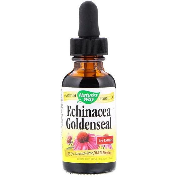 Ехінацея Nature's Way Echinacea Goldenseal Alcohol Free 99,9% 1 fl oz 30 ml