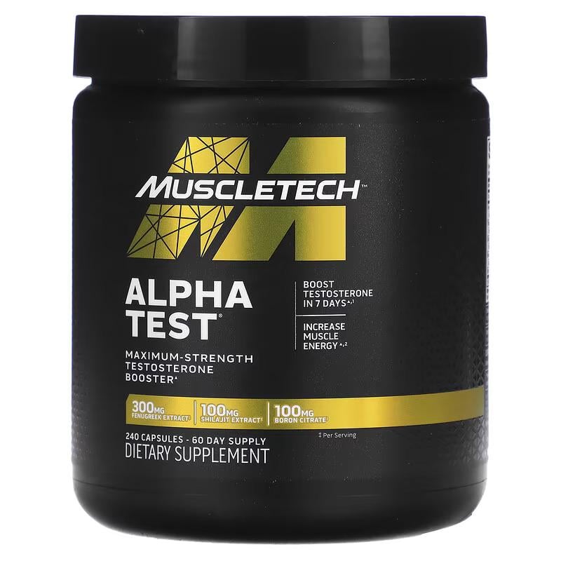 Бустер тестостерона MuscleTech Alpha Test 240 капсул