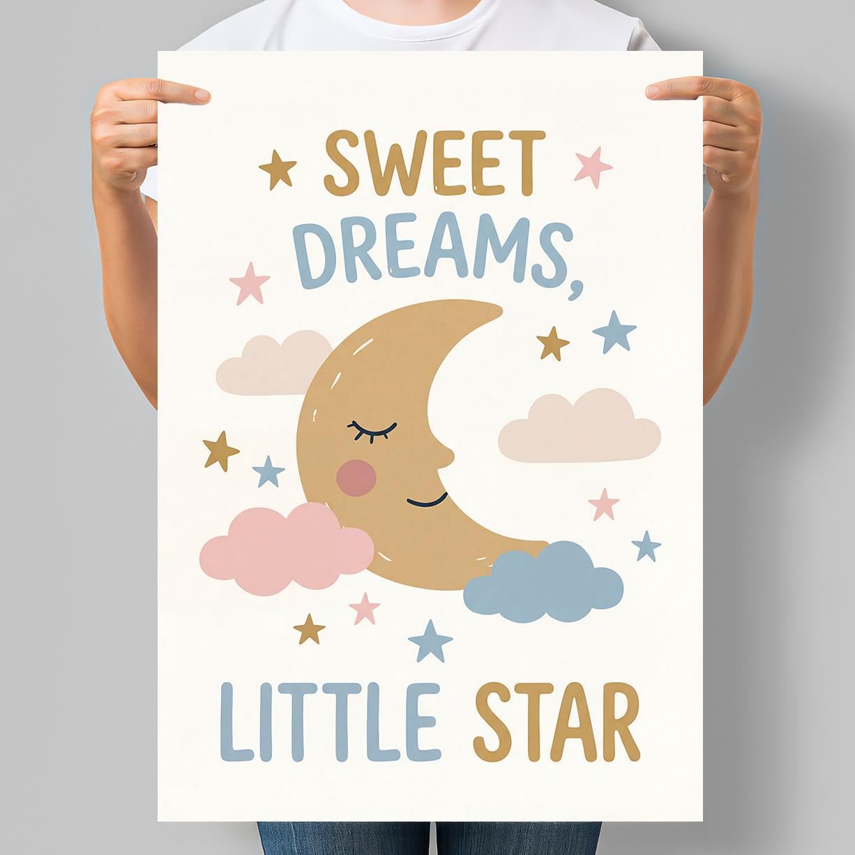 Постер детский для детской спальни Sweet Dreams Little Star 30x42 см A3 без рамки (DYT103_A3)