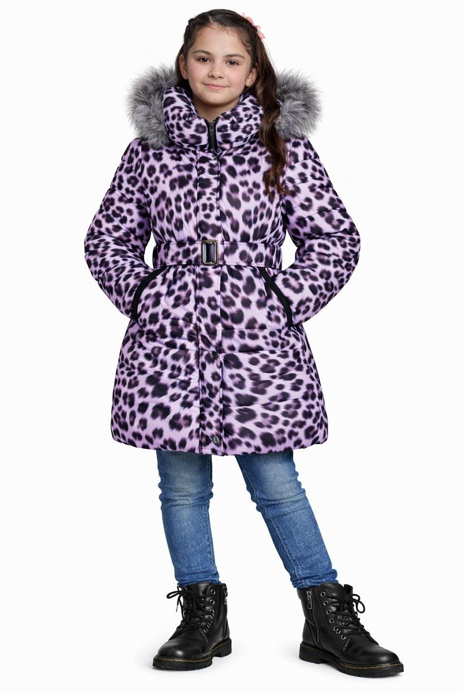 Пальто для девочки Moonbox 22272 зимнее 158 см Розовый (2304314647)