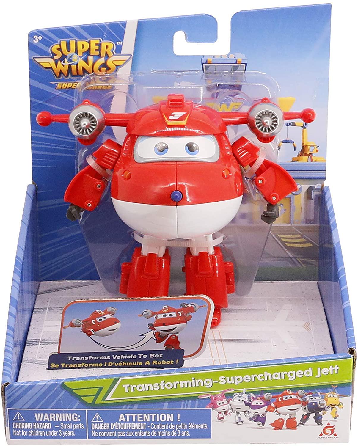 Фигурка Самолет-трансформер Джетт Супер крылья Super Wings Jett Transforming Supercharged (US740283) - фото 3