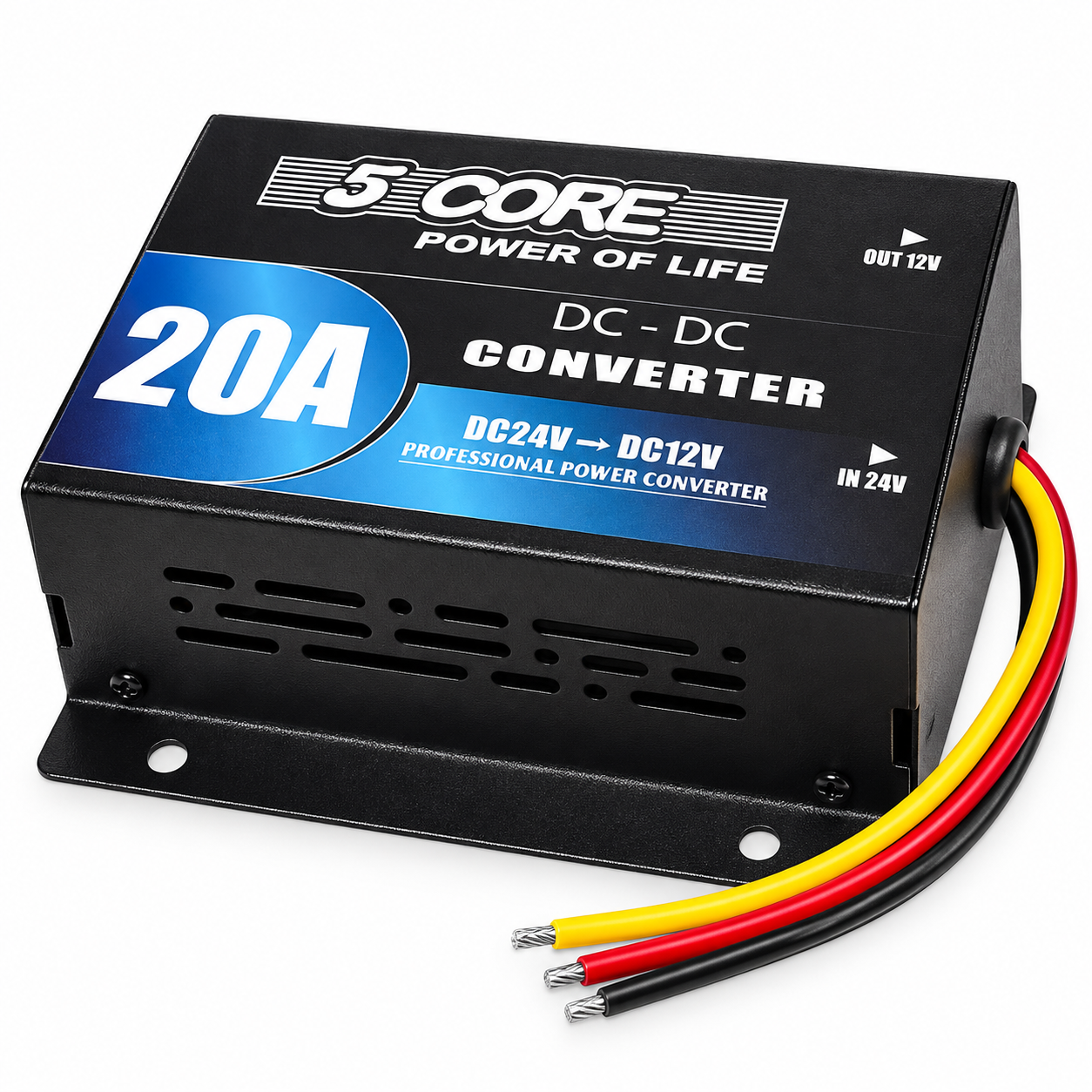 Преобразователь напряжения 5CORE 24В-12В 20А DC-DC Преобразователь напряжения 5CORE 24В-12В 20А DC-DC