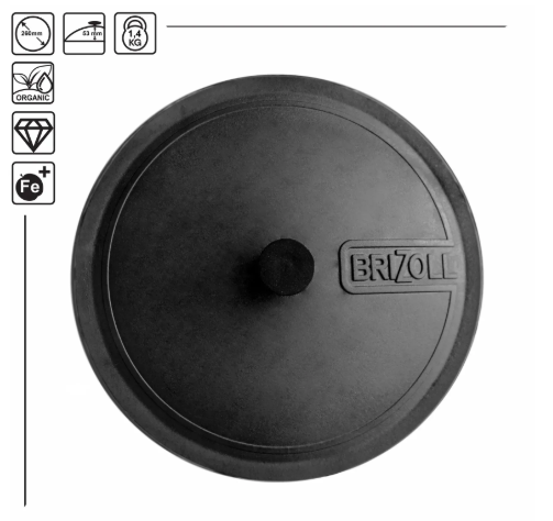Крышка чугунная с ручкой Brizoll 260 мм - фото 4 Крышка чугунная с ручкой Brizoll 260 мм - фото 4