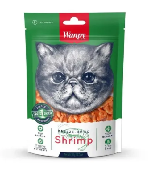 Ласощі для котів Wanpy Freeze dried shrimp сушені креветки