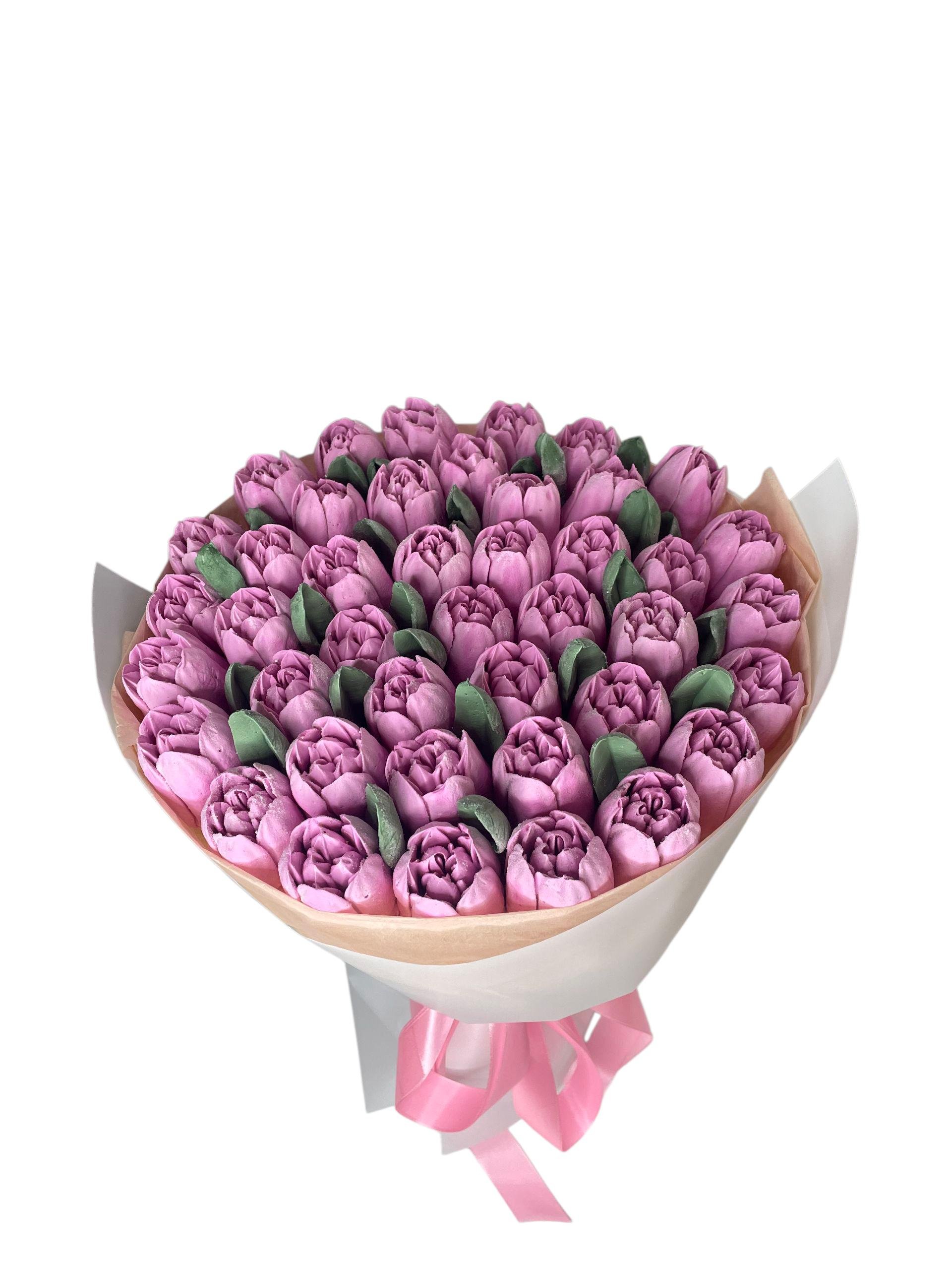 Букет зефірних квітів ручної роботи 25 см (30317688)