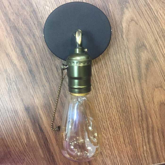 Бра в стиле лофт Antique с цепочкой на патроне Бронза