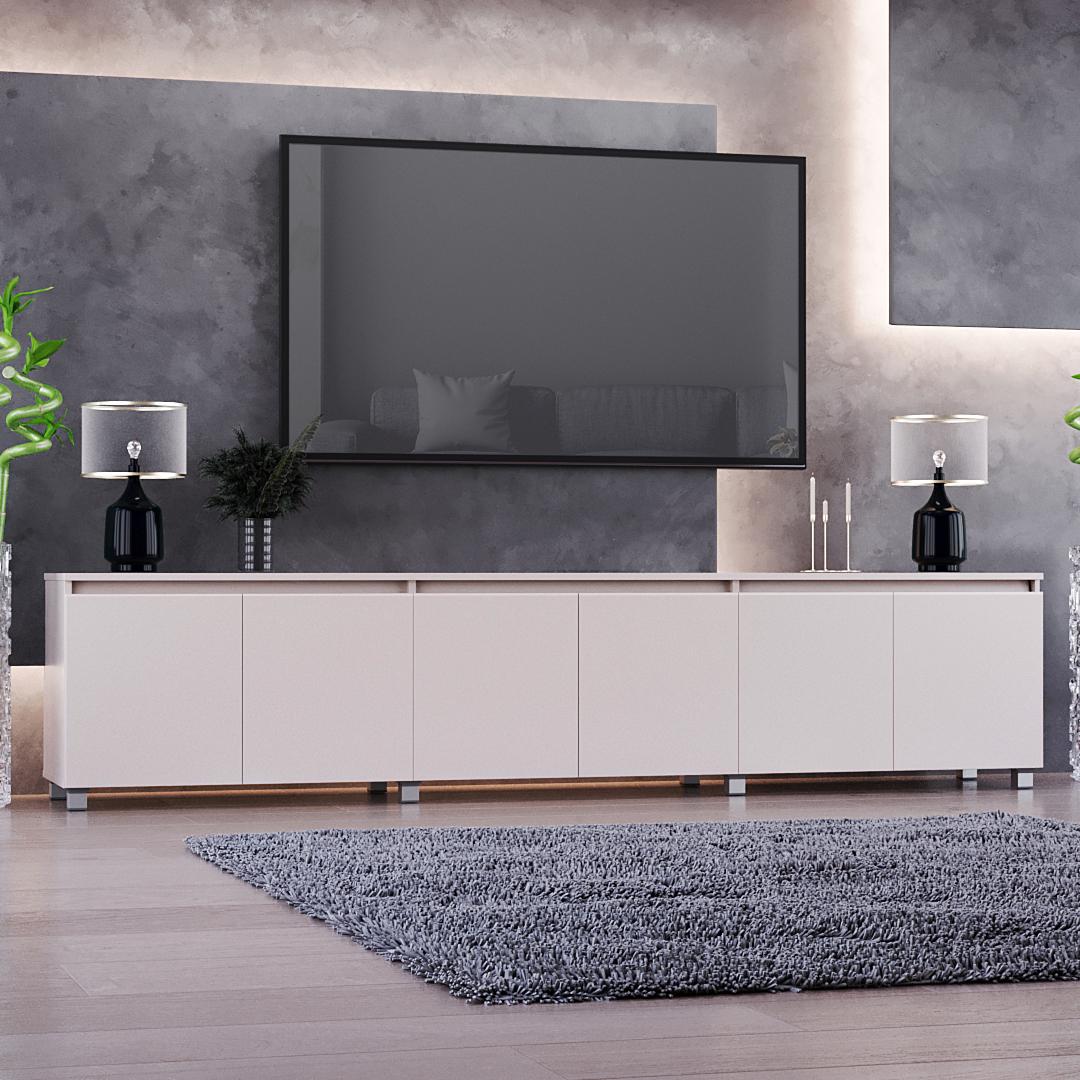 Тумба ТВ DiPortes Капри К-236 240/53/40 см Кашемир (01289)