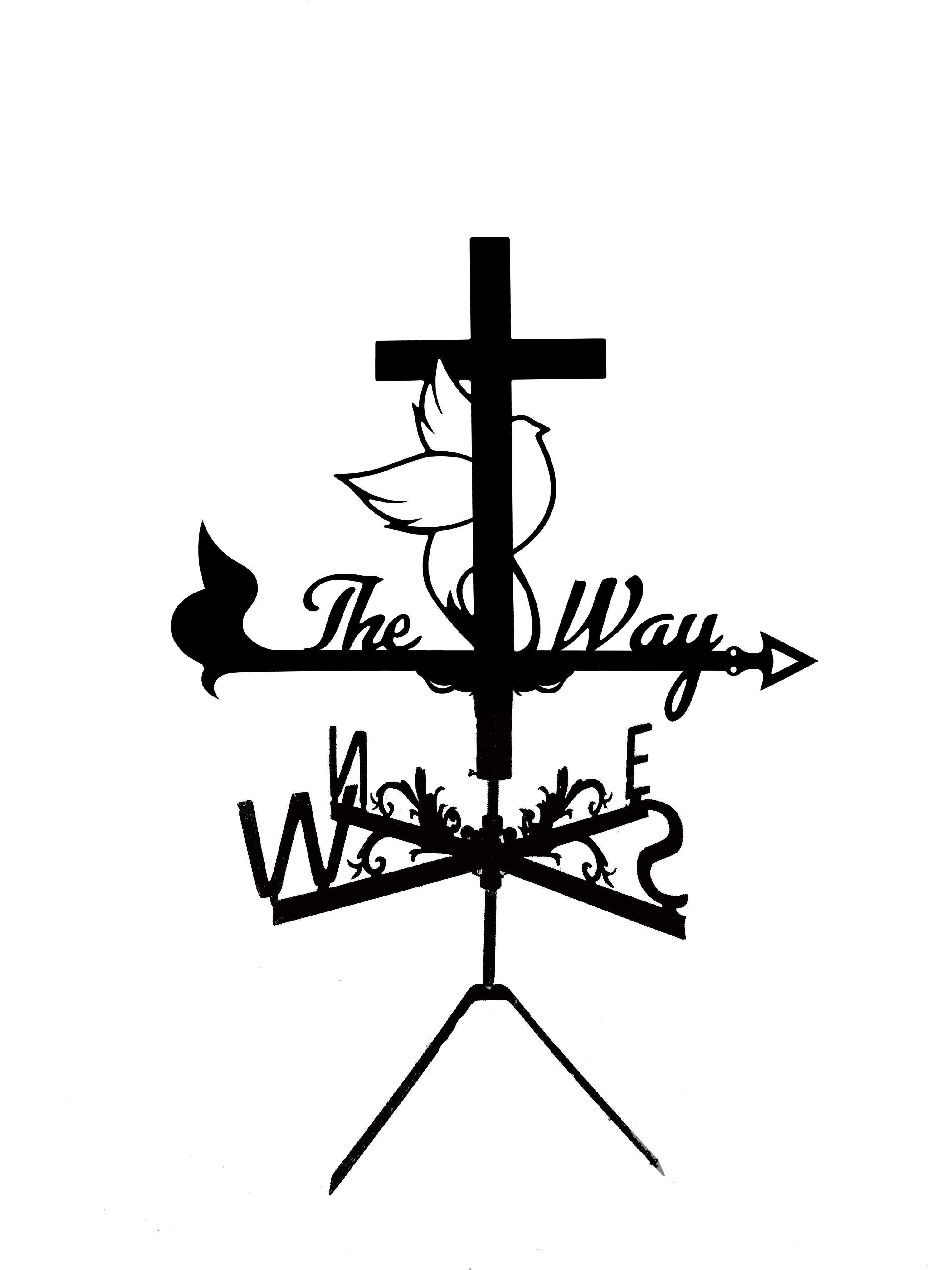 Флюгер на беседку/колодец Крест Голубь мира (27476883)