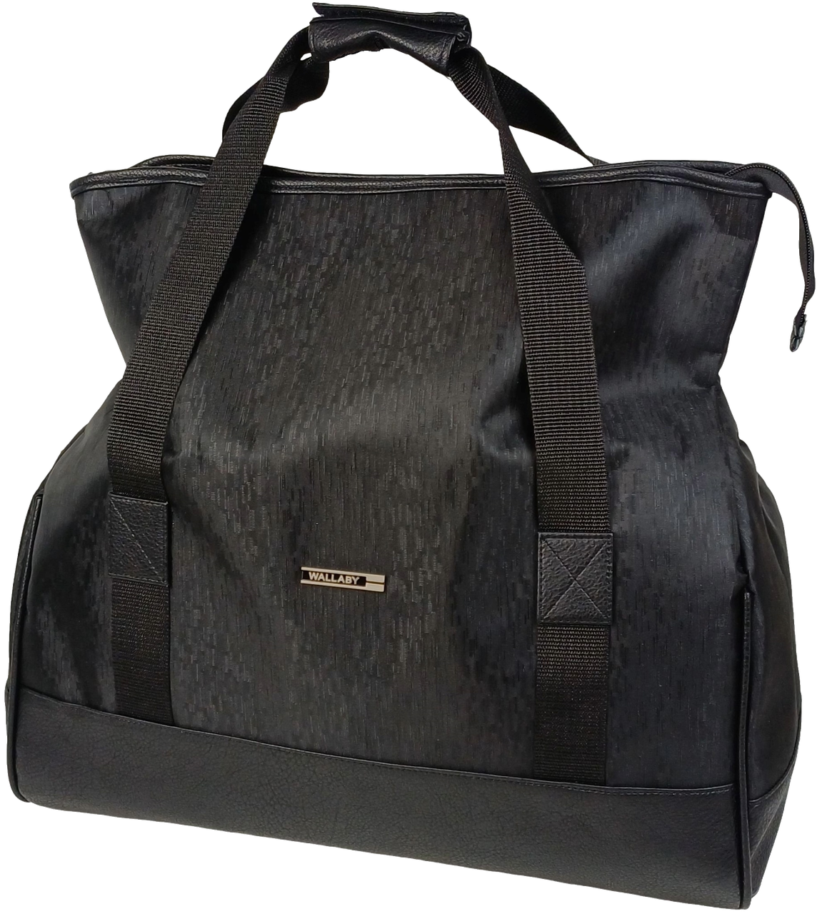 Дорожная сумка саквояж Wallaby 25 л полиэстер искусственная кожа Черный (2957909377)