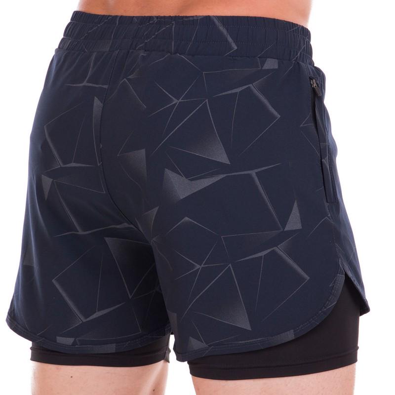 Шорти чоловічі спортивні Jason ST-5 подвійні L Темно-синій - фото 3 Шорти чоловічі спортивні Jason ST-5 подвійні L Темно-синій - фото 3