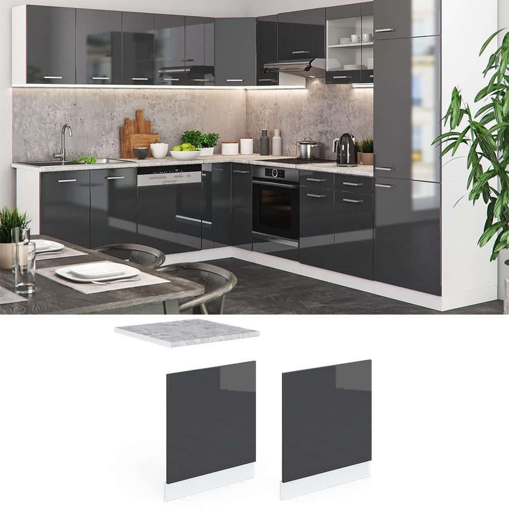 Модуль фасад для посудомойки 60 см Vicco Антрацит - фото 6 Модуль фасад для посудомойки 60 см Vicco Антрацит - фото 6