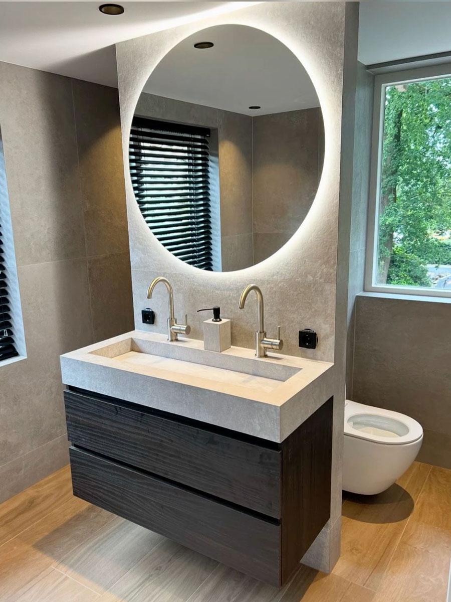 Дзеркало кругле з підсвіткою Range-L 100х100 см (10001L-100100stW) - фото 2