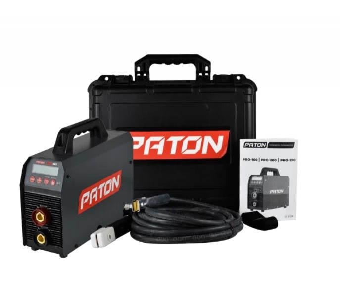 Сварочный инверторный аппарат PATON PRO-160 4,6 кВА 160 А ручная дуговая и кейс (22077)