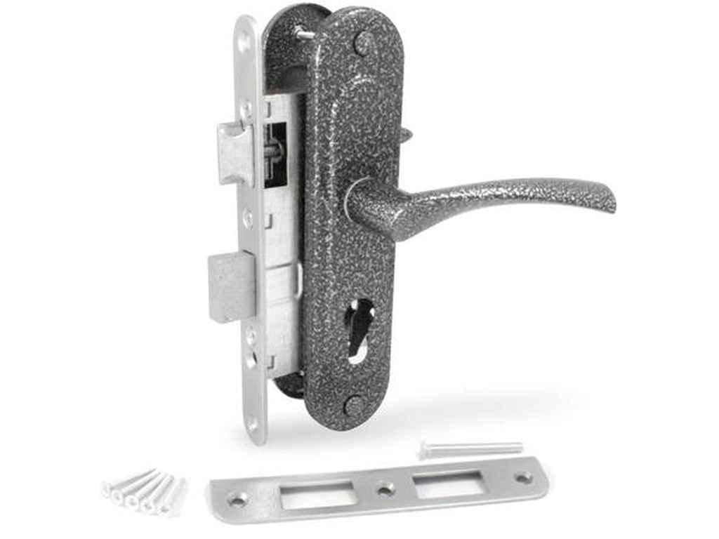 Замок врезной Арико ЗВ4-У с ручкой Серебряный (392668)