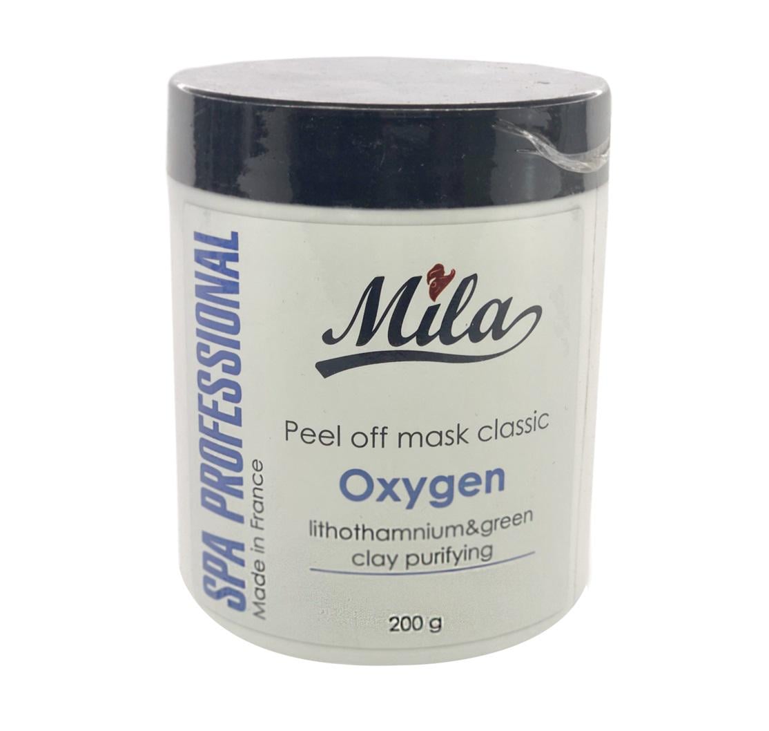 Маска альгинатная Mila Mask Classic Oxygen Powder кислородная антиакне с зеленой глиной 200 г (3702261108200)