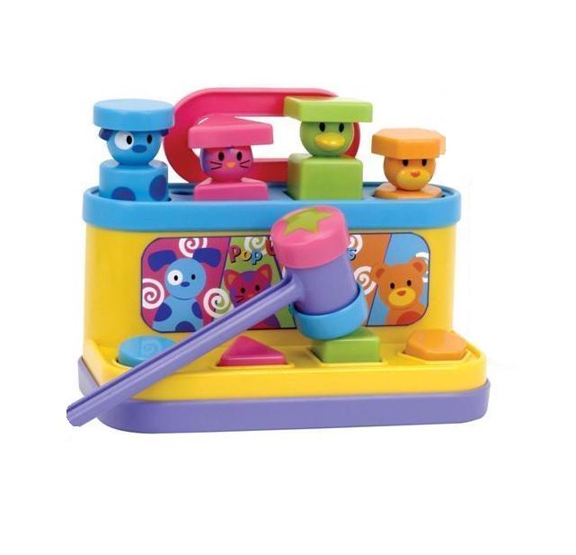 Игрушечная Стукалка Pop-Up Friends геометрические фигуры/животные/молоточек Multicolor (158524)