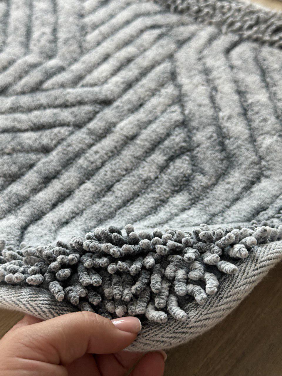 Набір килимків Tropikhome Shaggy Vintage для ванної та туалету бавовняні 60x100/50x60 см Gray (1903/gray) - фото 5 Набір килимків Tropikhome Shaggy Vintage для ванної та туалету бавовняні 60x100/50x60 см Gray (1903/gray) - фото 5