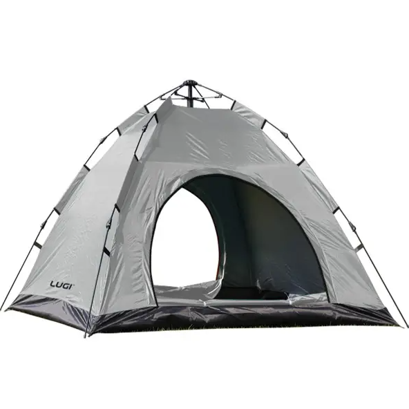 Палатка туристическая двухместная 200х200х140 см Серый (LU-019G)