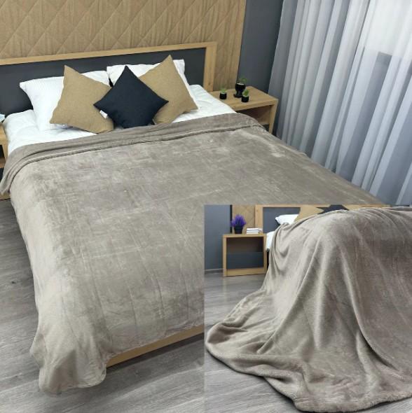 Покрывало из велсофта без принта Decorator WellSoft 150х210 см Серый (87-271 1,5) - фото 6