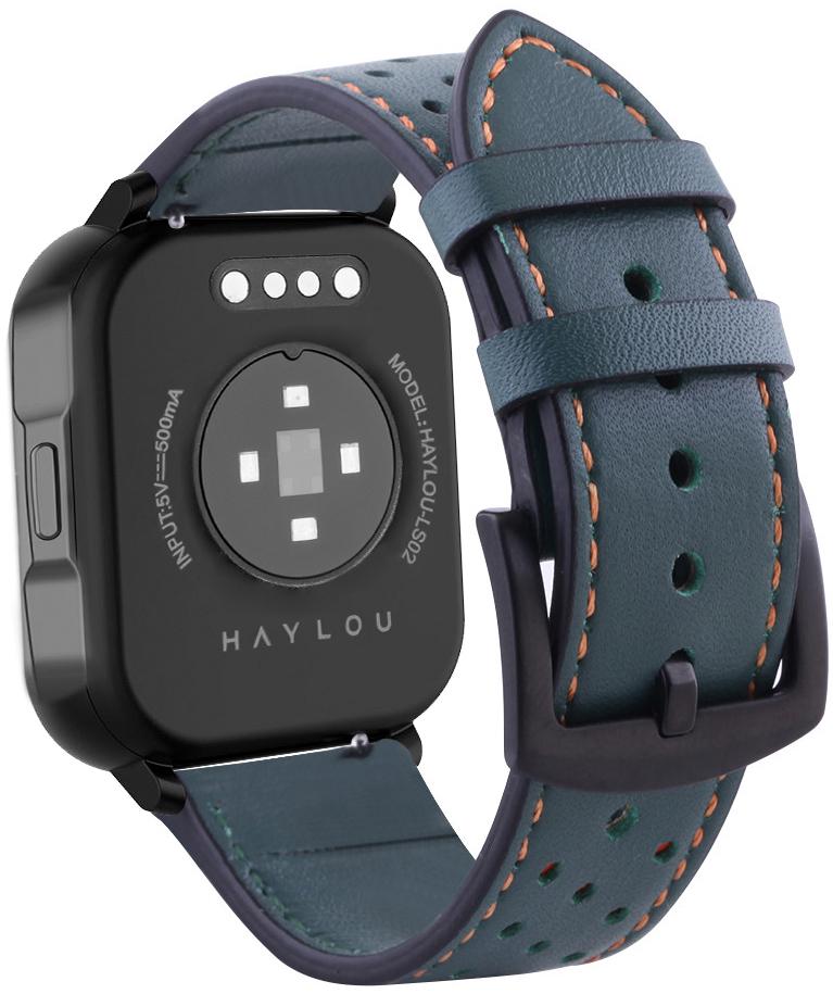 Ремешок кожаный Classico для Haylou Smart Watch 2 LS02 Khaki (20679)